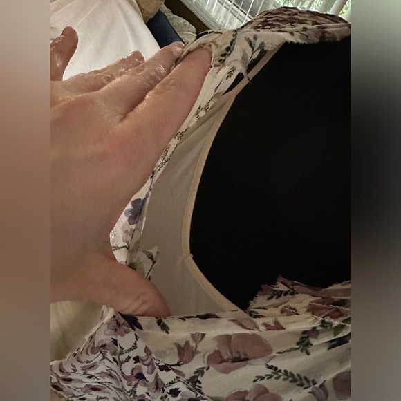 Daniel Rainn Floral Short Sleeve Blouse with a Lining Shell Size Medium - Picture 6 of 11